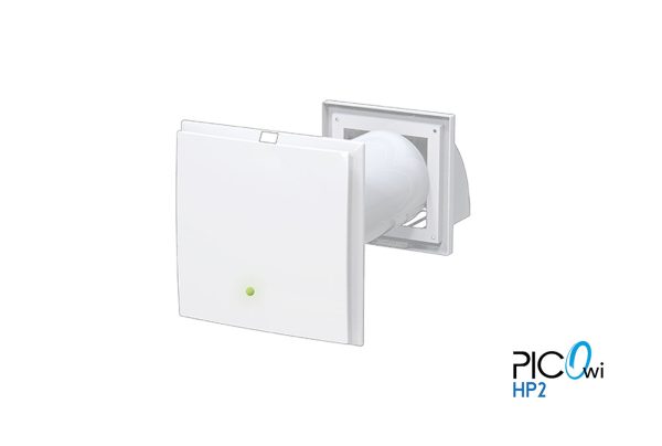 TECNOSYSTEMI sienas rekuperators PICO HP2 30 WI ar ārēju barošanas bloku